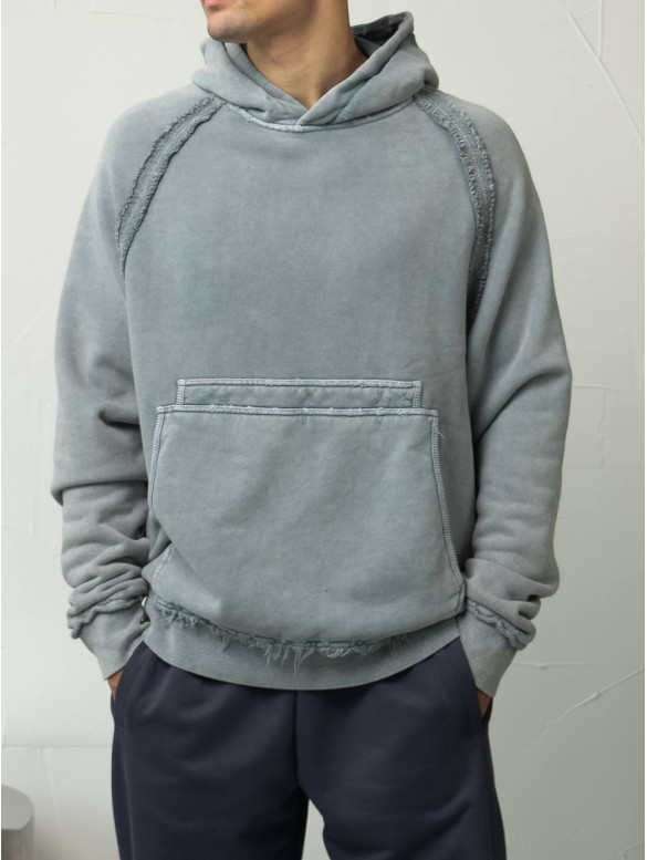 Oversize худі з необробленими краями