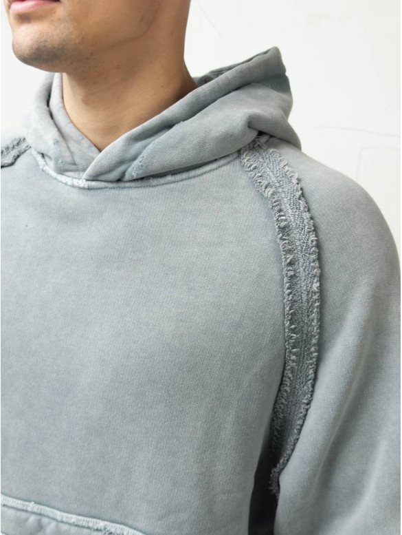 Oversize худі з необробленими краями