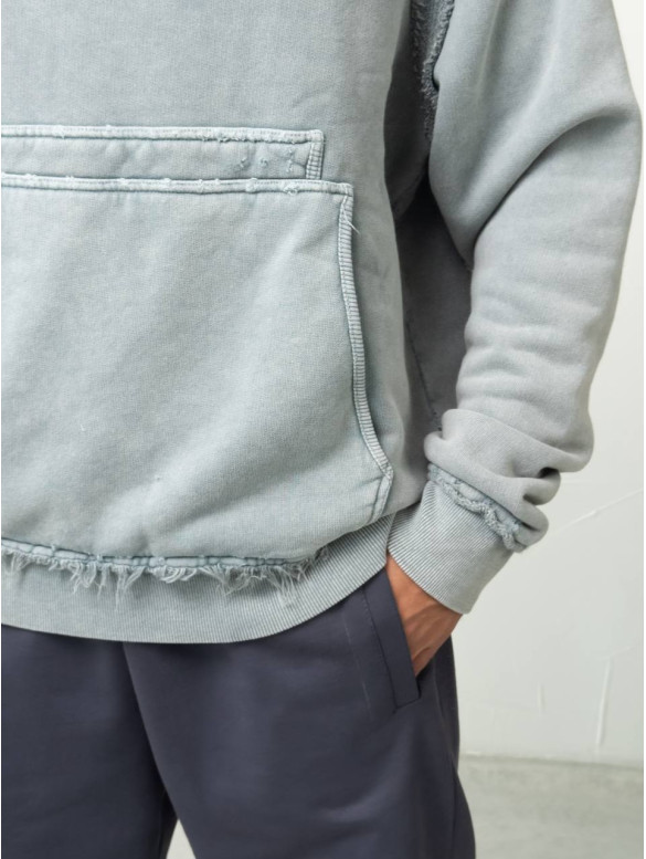 Oversize худі з необробленими краями