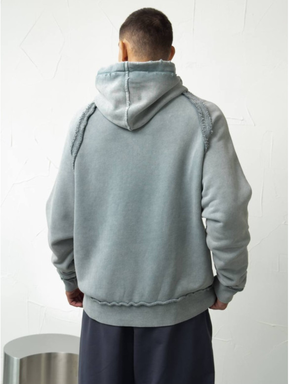 Oversize худі з необробленими краями