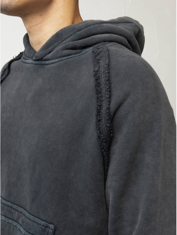 Oversize худі з необробленими краями