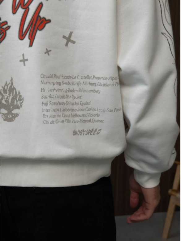 Oversize худі з принтом