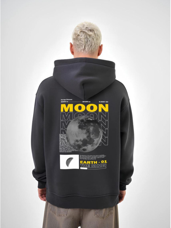 Oversize худі на флісі з принтом