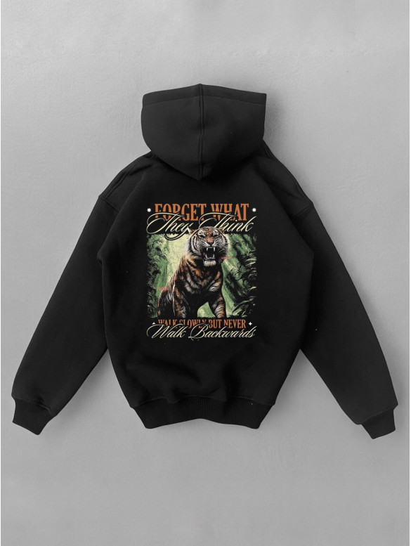 Oversize худі на флісі з принтом