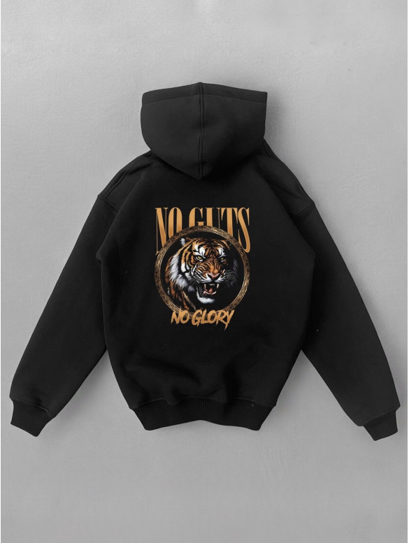 Oversize худі на флісі з принтом