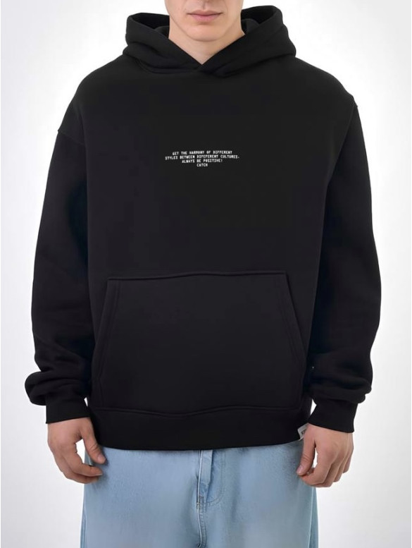 Oversize худі на флісі з надписом