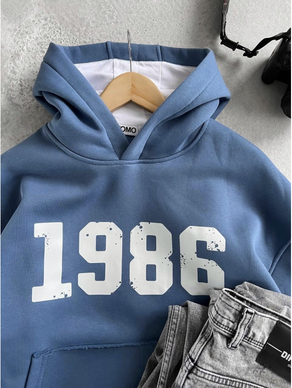 Oversize худі на флісі з принтом