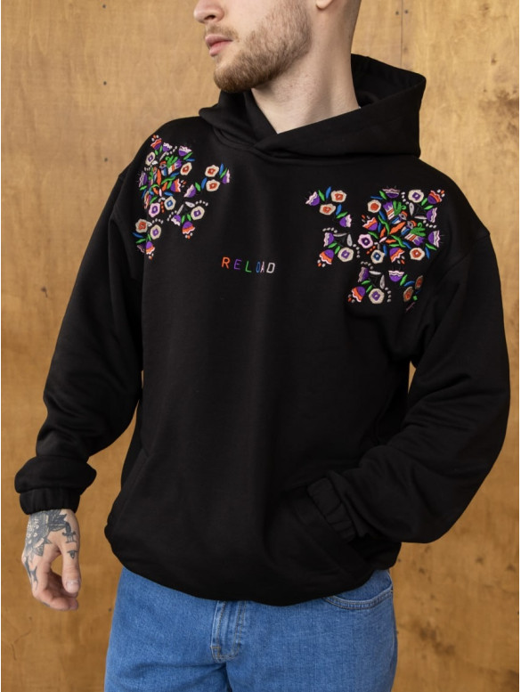 Oversize худі з вишивкою