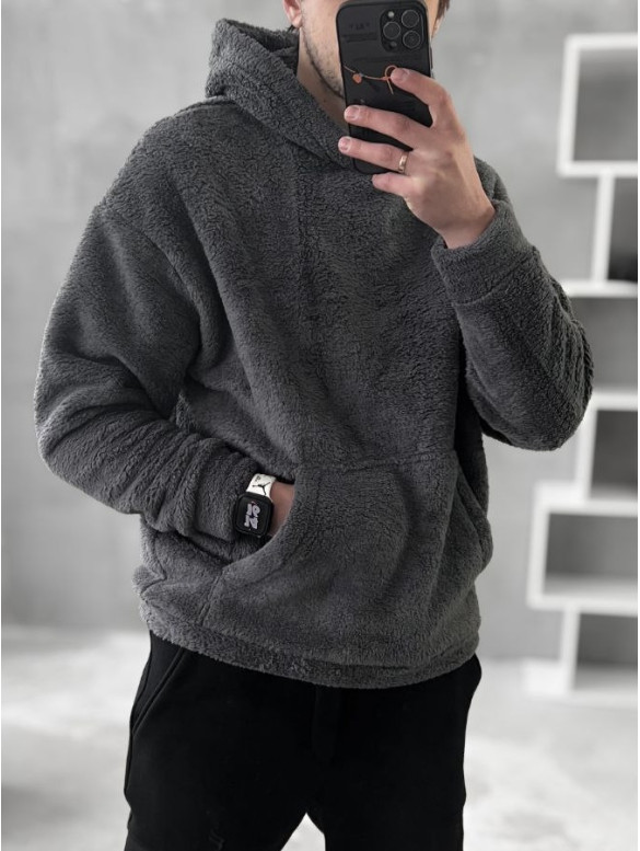 Плюшевий худі oversize