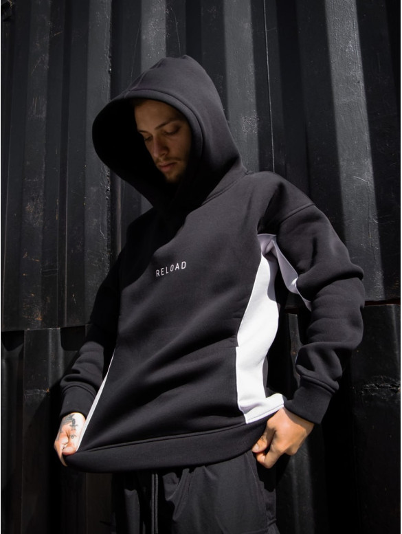 Oversize худі на флісі з надписом