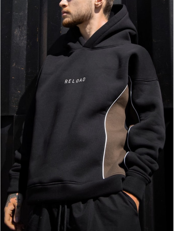 Oversize худі на флісі з надписом