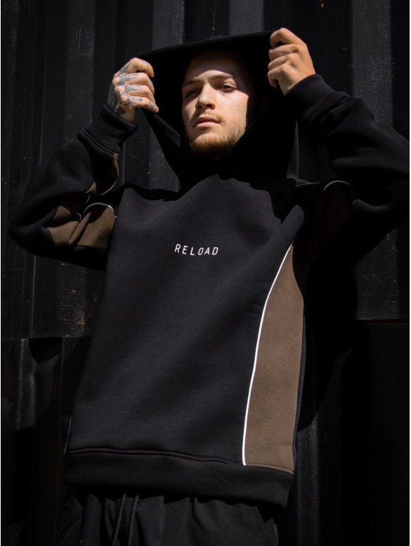 Oversize худі на флісі з надписом