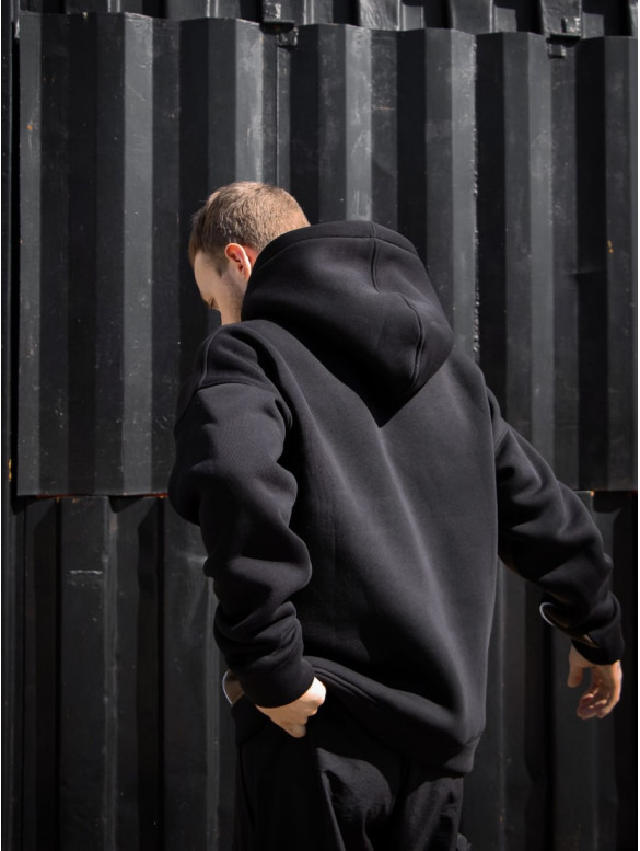 Oversize худі на флісі з надписом