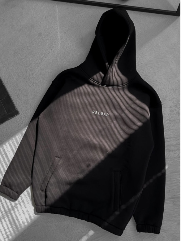 Oversize худі на флісі з надписом