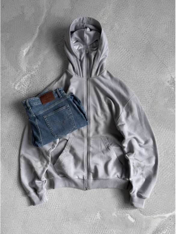 Oversize худі з рефлективним принтом