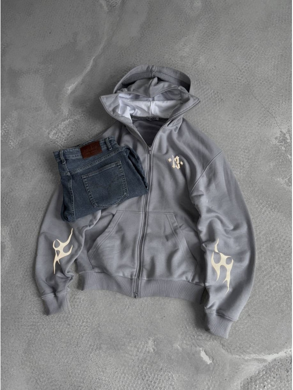 Oversize худі з рефлективним принтом