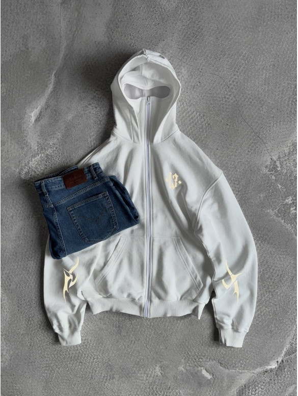 Oversize худі з рефлективним принтом