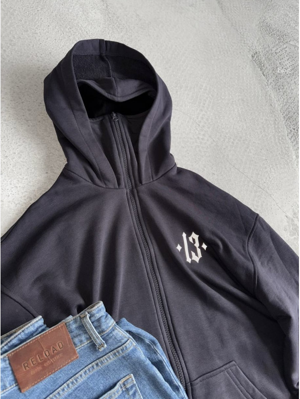 Oversize худі з рефлективним принтом