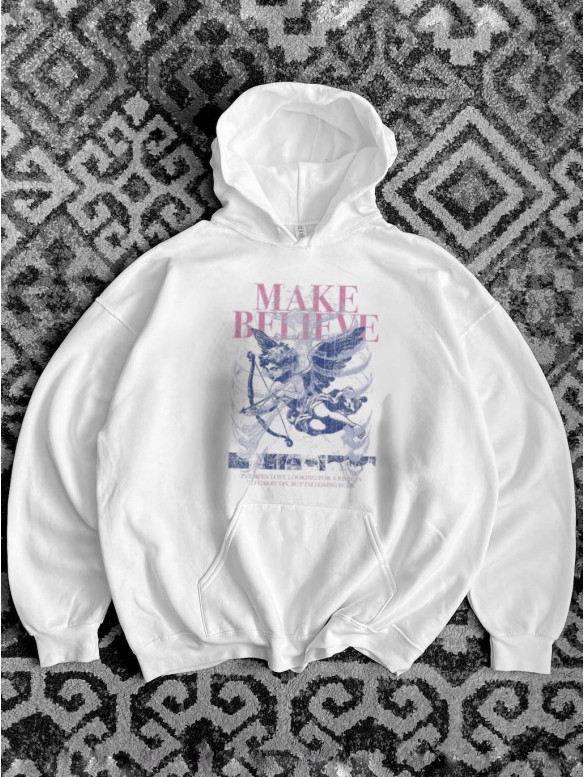 Oversize худі з принтом