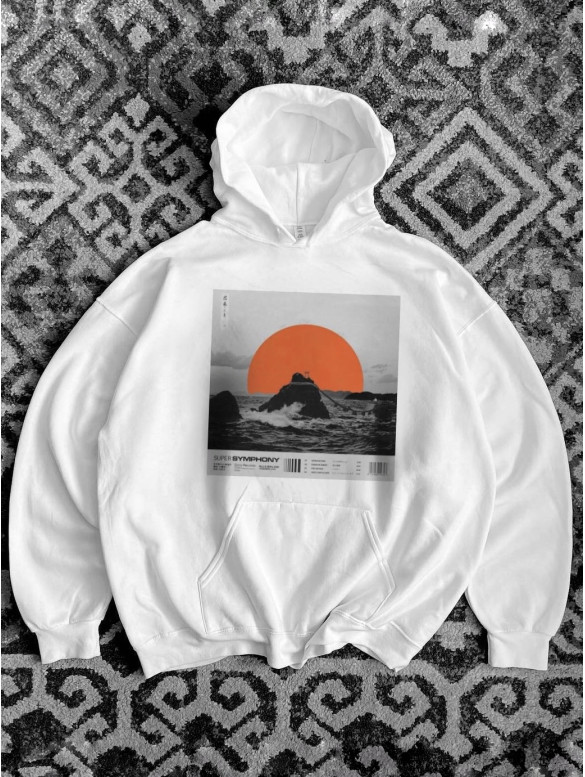Oversize худі з принтом