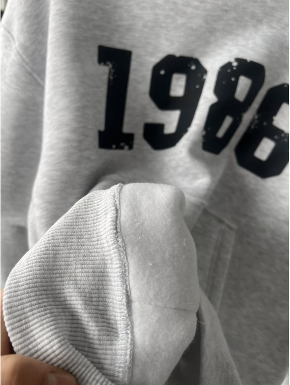 Oversize худі на флісі з принтом