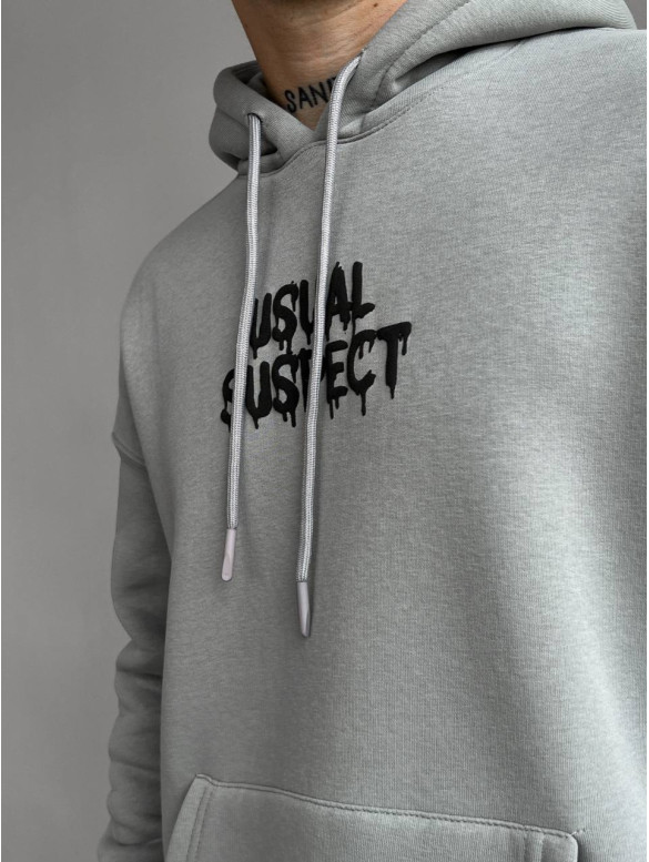 Oversize худі на флісі з принтом