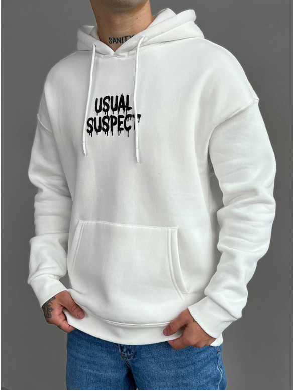 Oversize худі на флісі з принтом