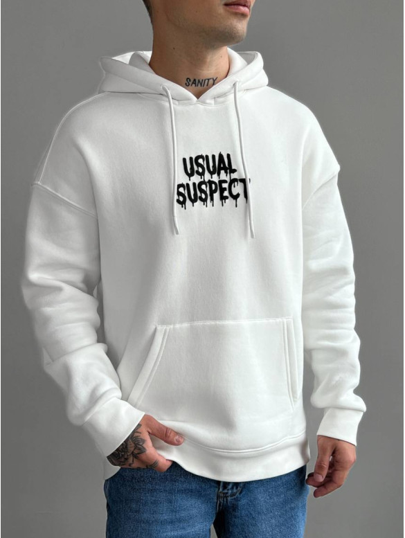 Oversize худі на флісі з принтом