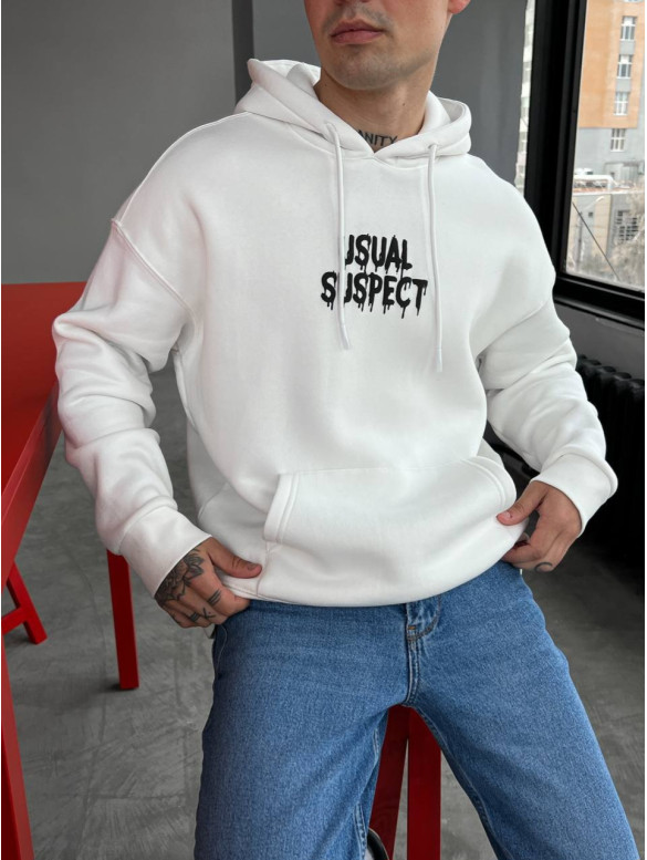 Oversize худі на флісі з принтом