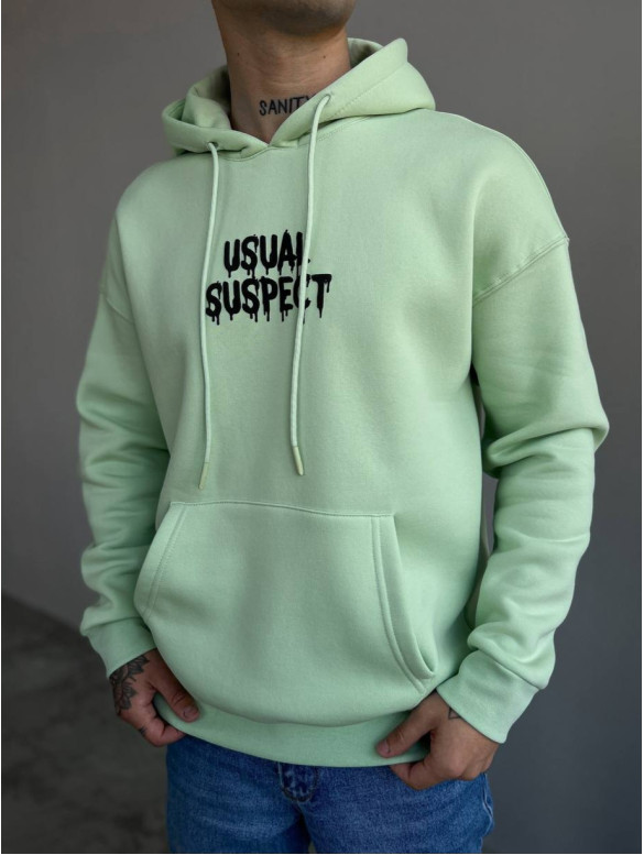 Oversize худі на флісі з принтом