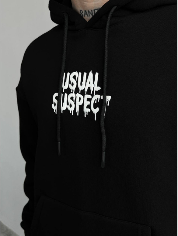 Oversize худі на флісі з принтом