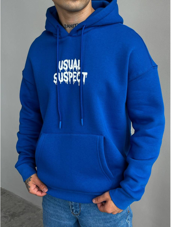 Oversize худі на флісі з принтом