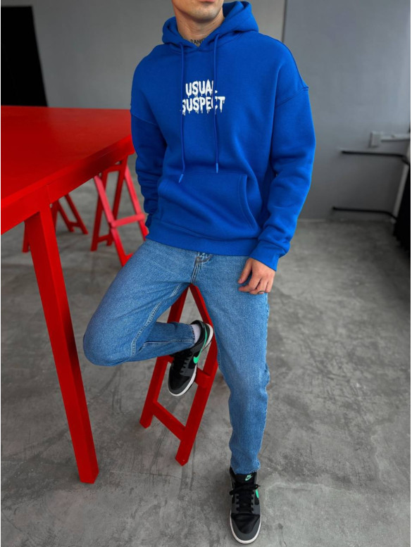 Oversize худі на флісі з принтом