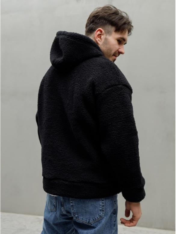 Oversize худі з плюшевої тканини
