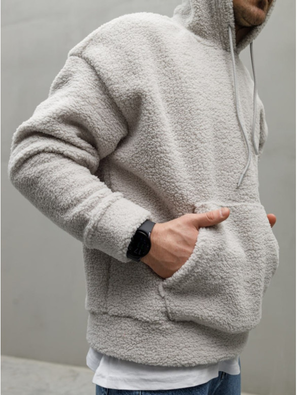 Oversize худі з плюшевої тканини