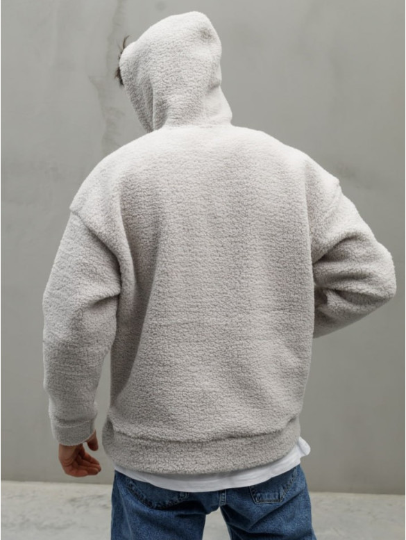 Oversize худі з плюшевої тканини