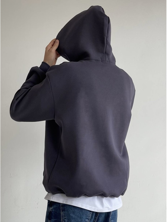 Oversize худі на флісі з надписом