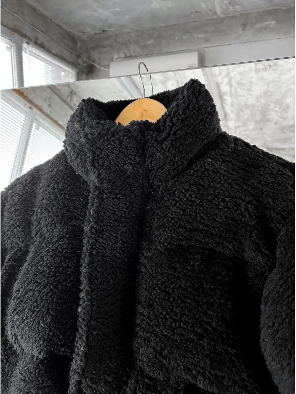 Зимова плюшева куртка oversize