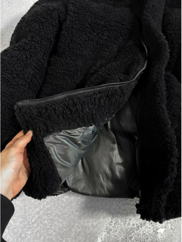 Зимова плюшева куртка oversize