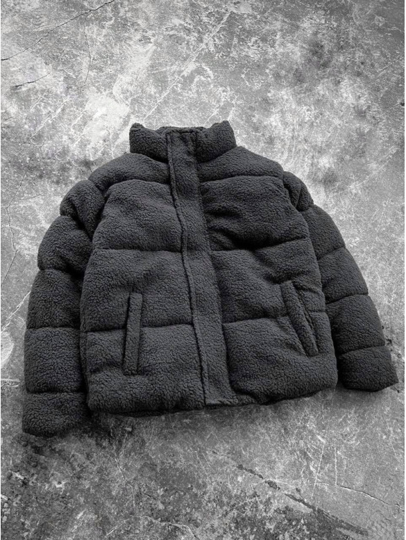 Зимова плюшева куртка oversize