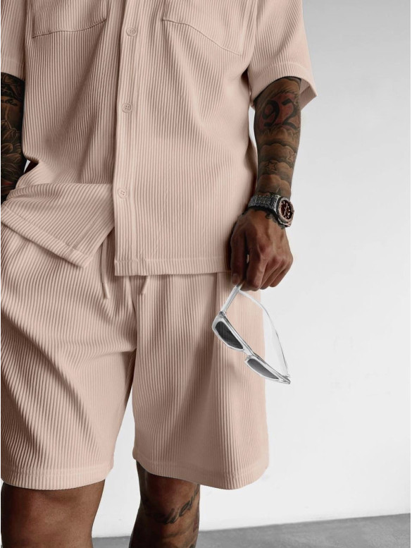 Літній oversize костюм у рубчик