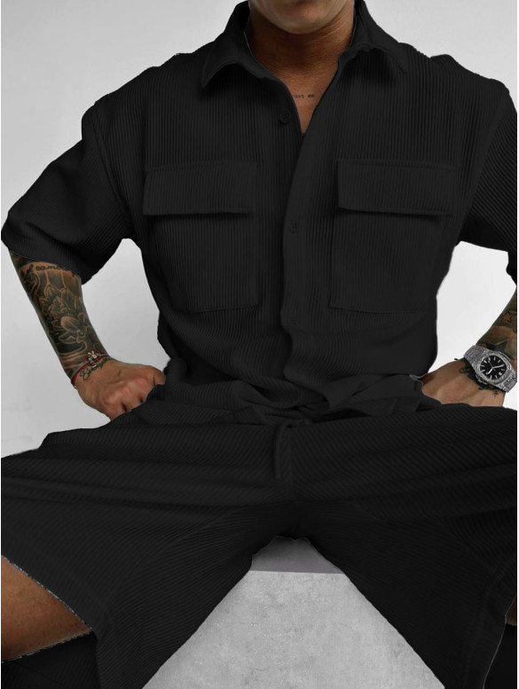 Літній oversize костюм у рубчик
