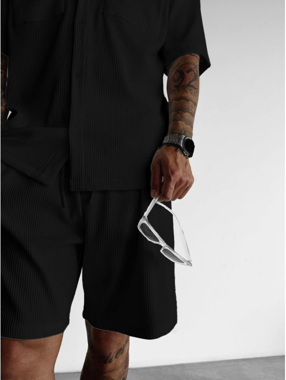 Літній oversize костюм у рубчик