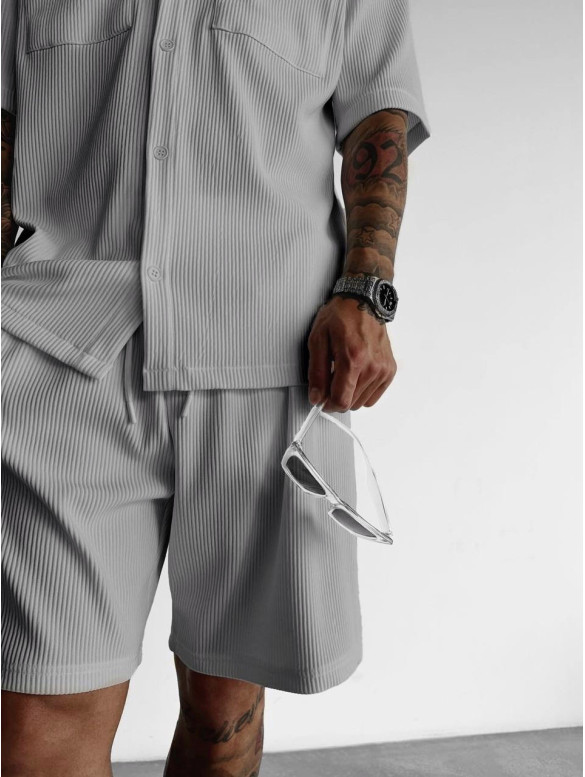 Літній oversize костюм у рубчик