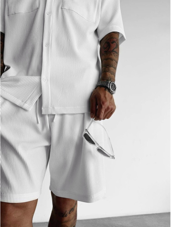 Літній oversize костюм у рубчик