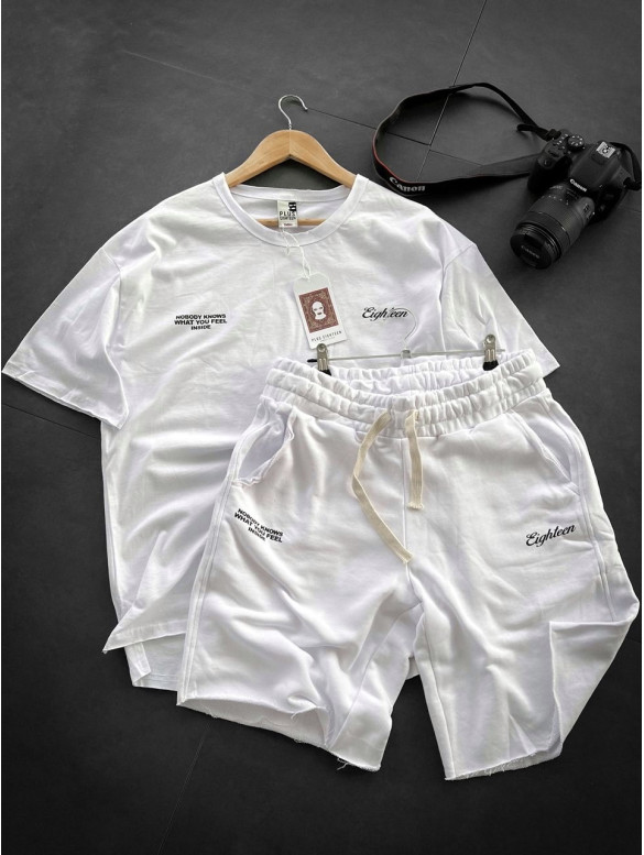 Літній oversize костюм з надписом