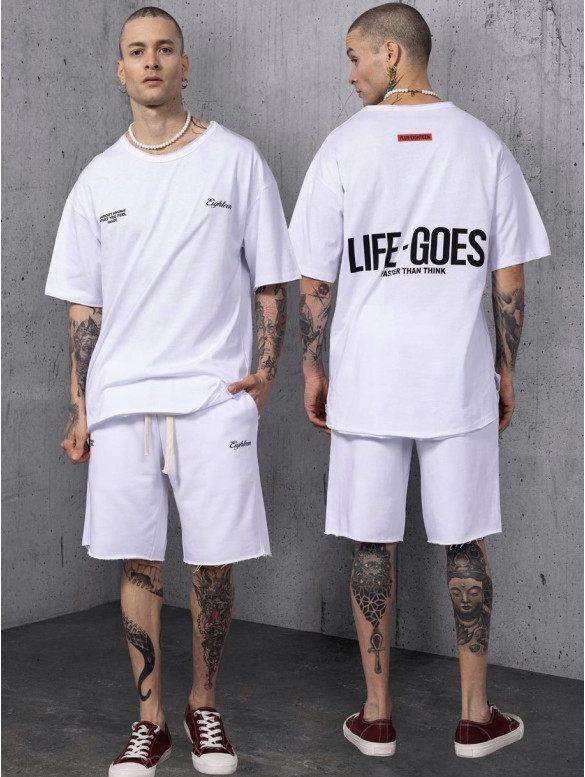 Літній oversize костюм з надписом