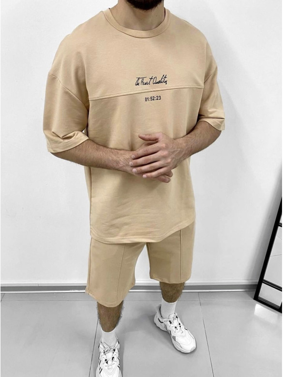 Літній oversize костюм з надписом