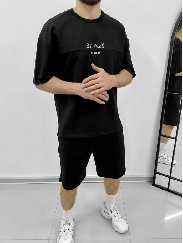 Літній oversize костюм з надписом