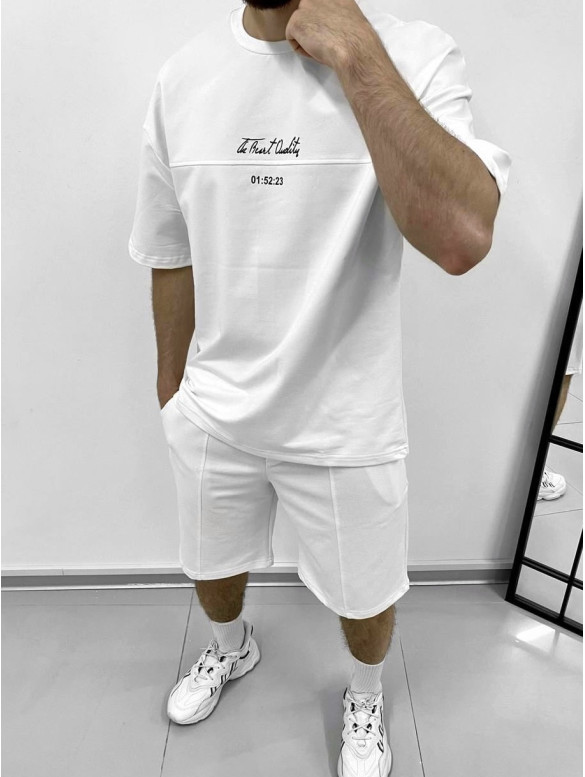 Літній oversize костюм з надписом